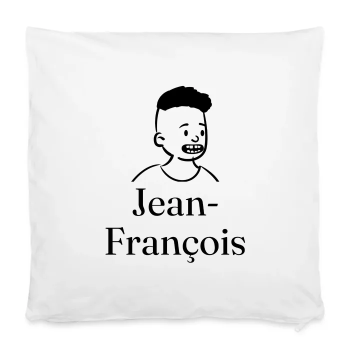 Housse de coussin personnalisée au prénom Jean-François