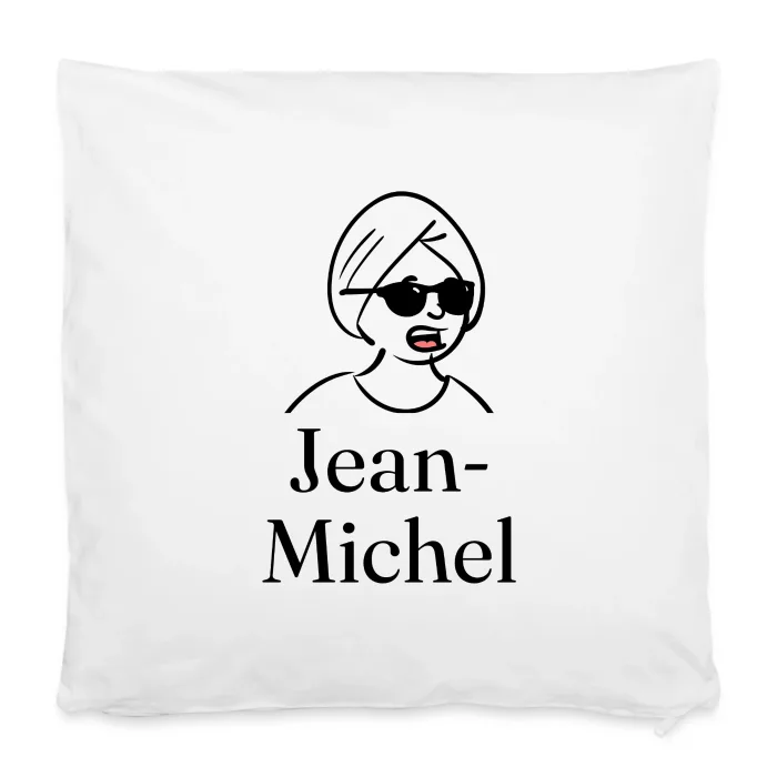 Housse de coussin personnalisée au prénom Jean-Michel