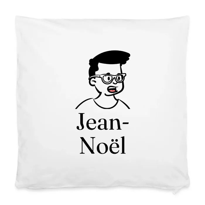 Housse de coussin personnalisée au prénom Jean-Noël