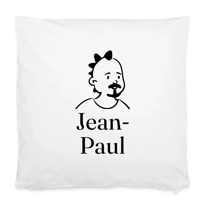 Housse de coussin personnalisée au prénom Jean-Paul