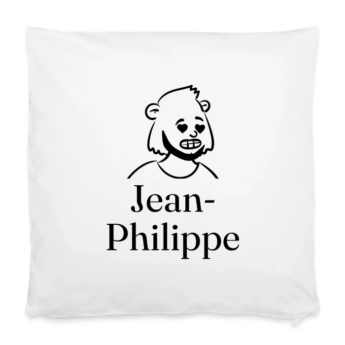 Housse de coussin personnalisée au prénom Jean-Philippe