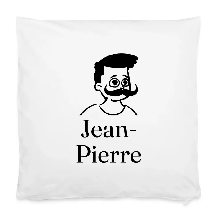 Housse de coussin personnalisée au prénom Jean-Pierre