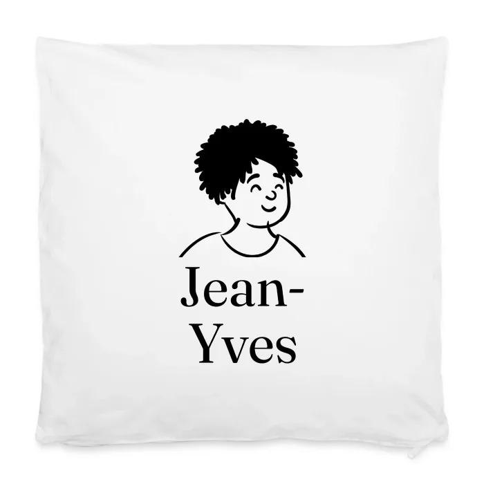 Housse de coussin personnalisée au prénom Jean-Yves