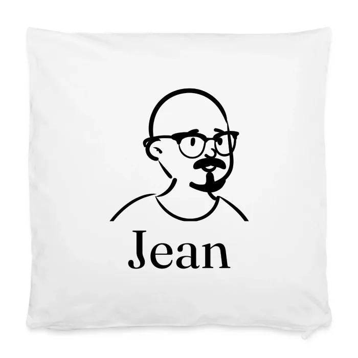 Housse de coussin personnalisée au prénom Jean