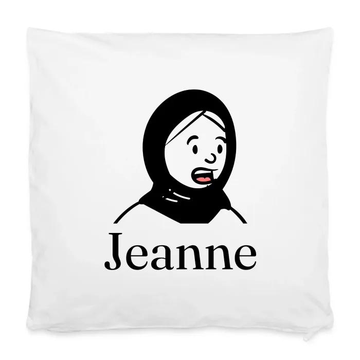 Housse de coussin personnalisée au prénom Jeanne
