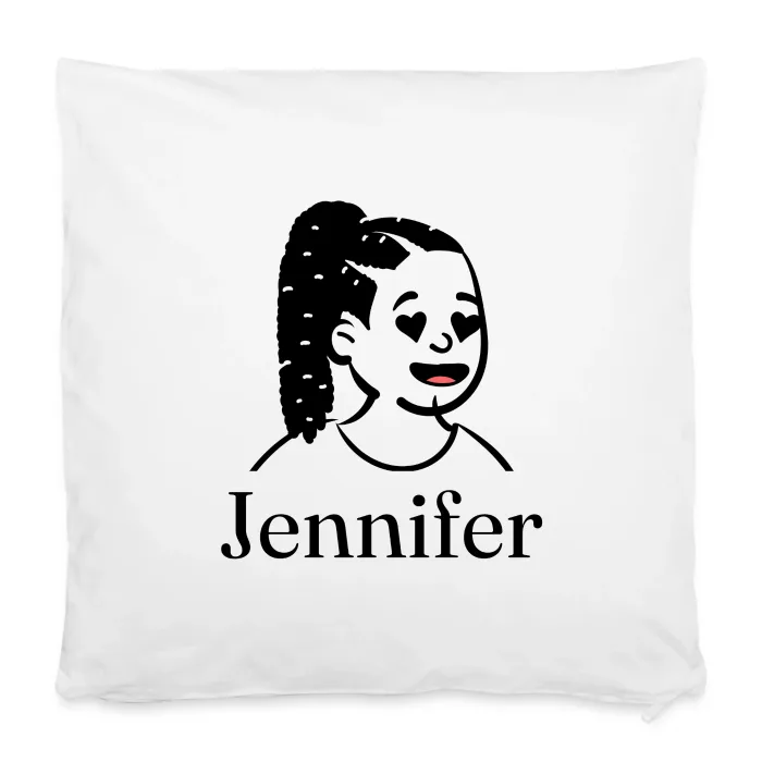 Housse de coussin personnalisée au prénom Jennifer
