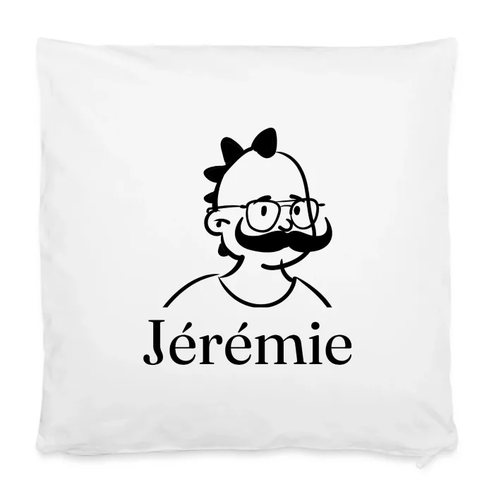 Housse de coussin personnalisée au prénom Jérémie