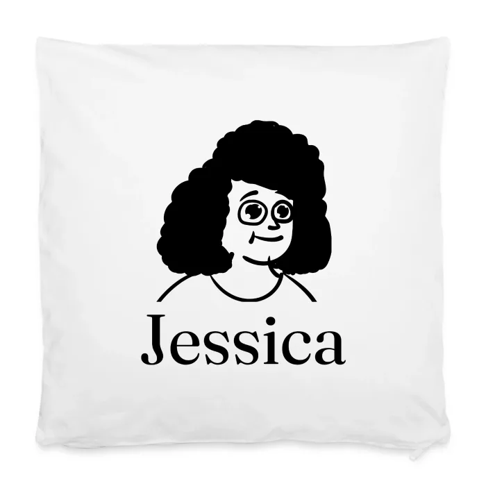 Housse de coussin personnalisée au prénom Jessica