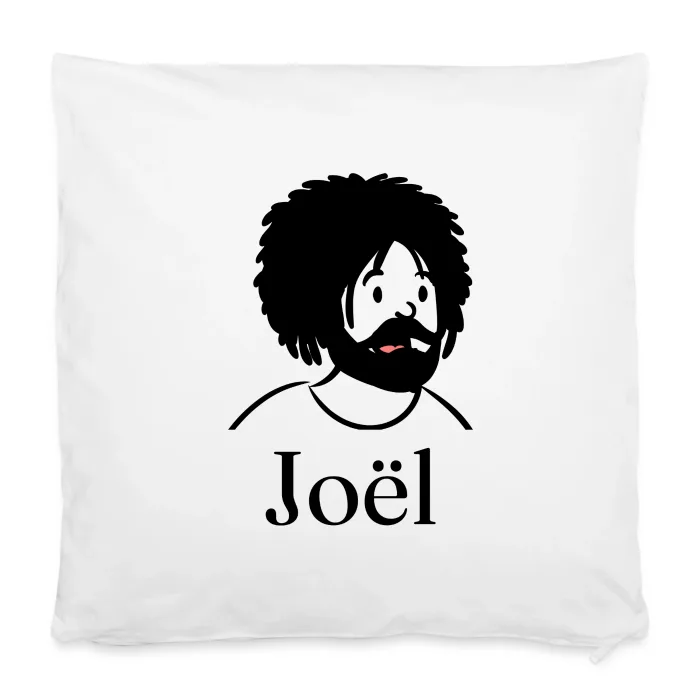 Housse de coussin personnalisée au prénom Joël