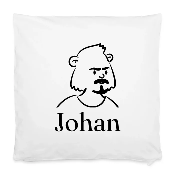 Housse de coussin personnalisée au prénom Johan