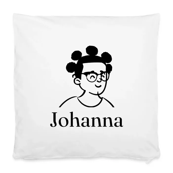Housse de coussin personnalisée au prénom Johanna