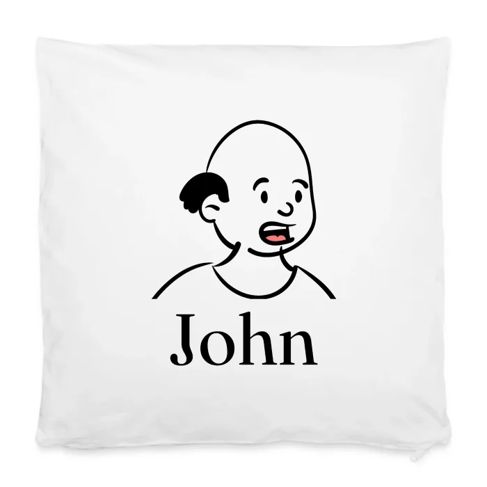 Housse de coussin personnalisée au prénom John