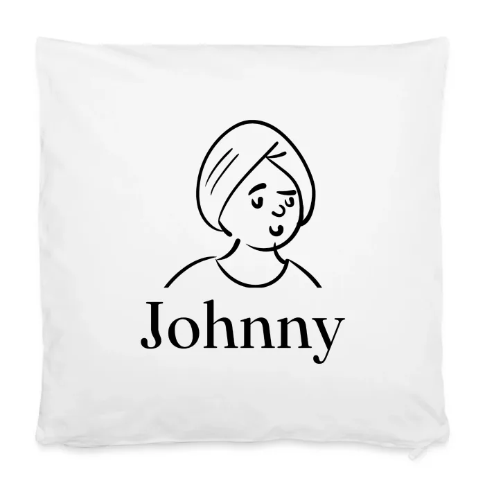 Housse de coussin personnalisée au prénom Johnny
