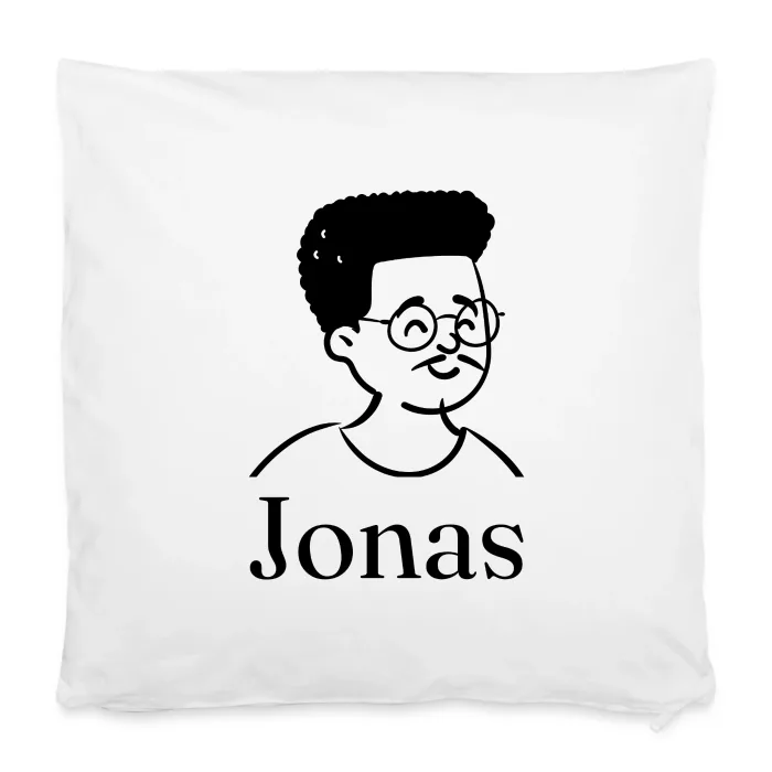 Housse de coussin personnalisée au prénom Jonas