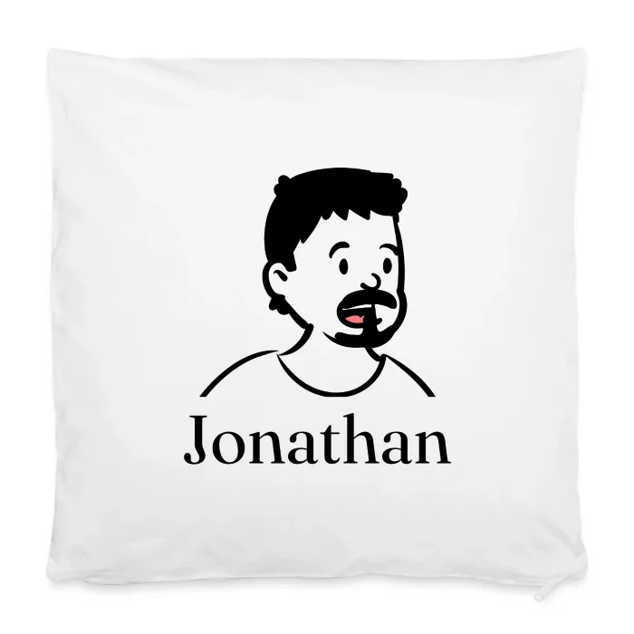 Housse de coussin personnalisée au prénom Jonathan