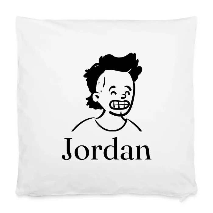 Housse de coussin personnalisée au prénom Jordan