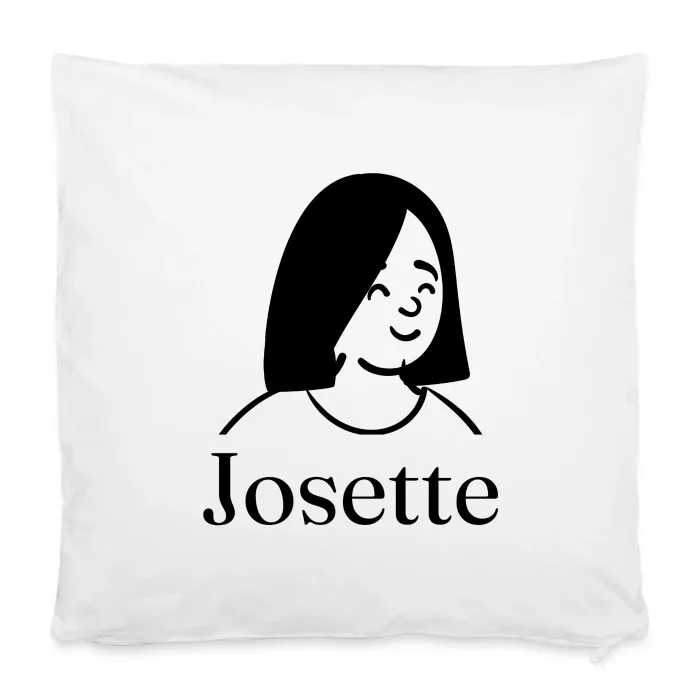 Housse de coussin personnalisée au prénom Josette