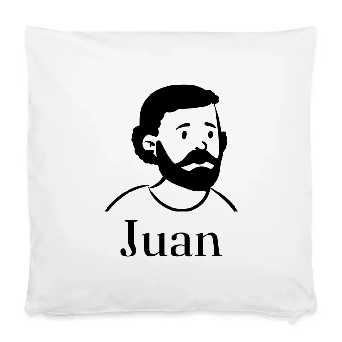 Housse de coussin personnalisée au prénom Juan