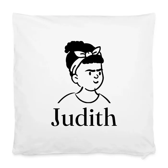 Housse de coussin personnalisée au prénom Judith