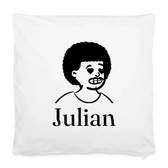 Housse de coussin personnalisée au prénom Julian