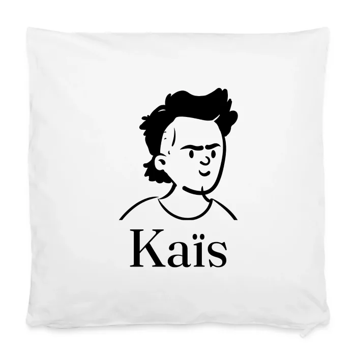 Housse de coussin personnalisée au prénom Kaïs