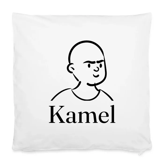 Housse de coussin personnalisée au prénom Kamel