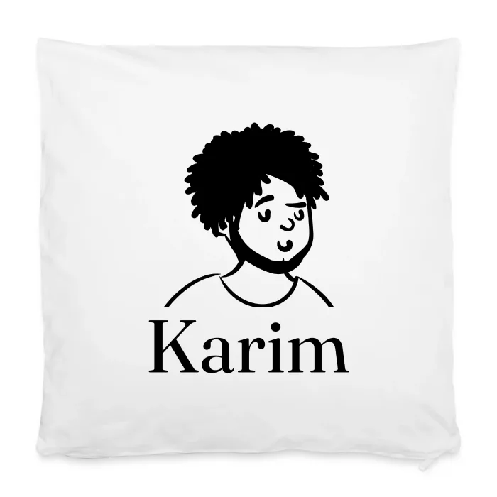 Housse de coussin personnalisée au prénom Karim