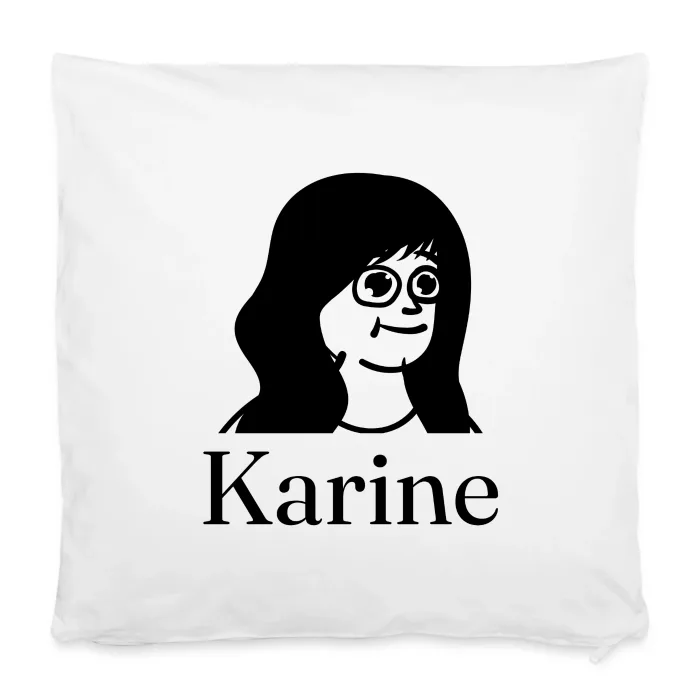 Housse de coussin personnalisée au prénom Karine