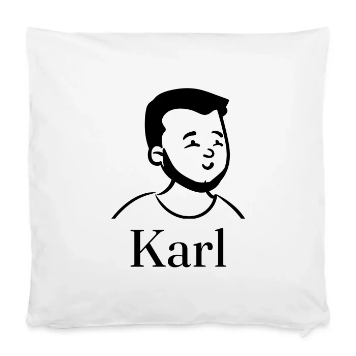 Housse de coussin personnalisée au prénom Karl