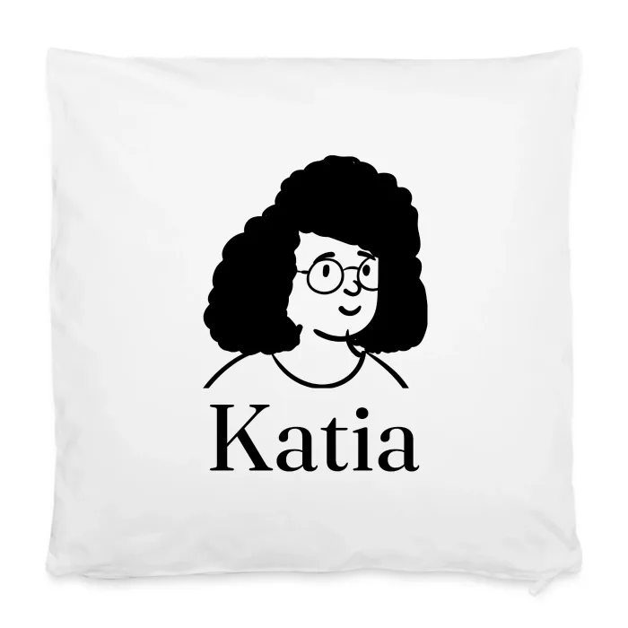 Housse de coussin personnalisée au prénom Katia