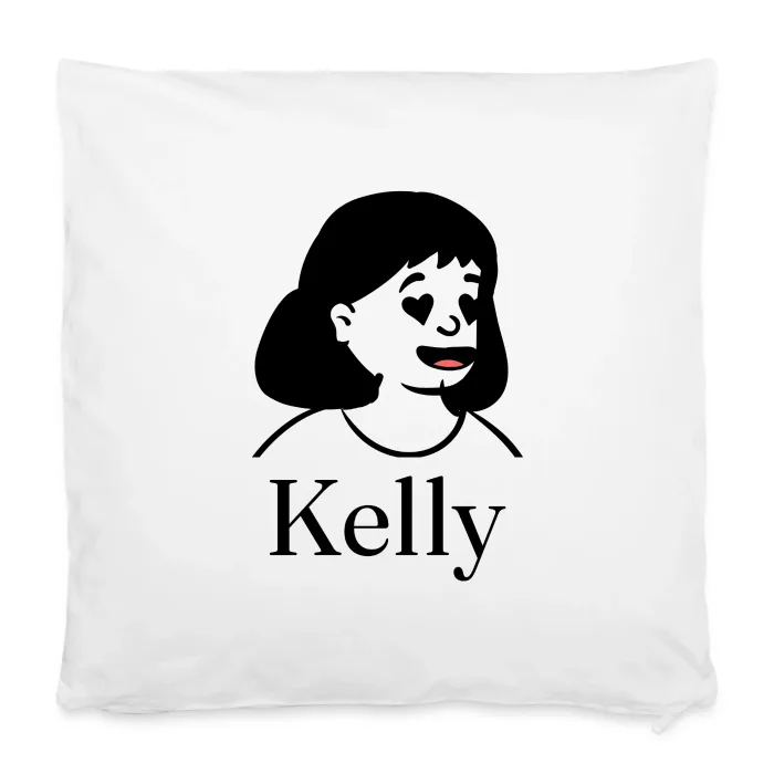 Housse de coussin personnalisée au prénom Kelly