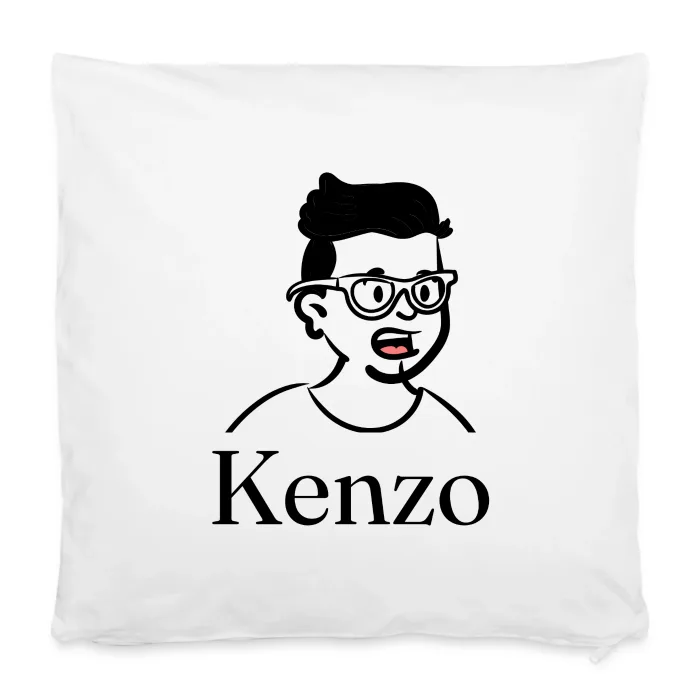 Housse de coussin personnalisée au prénom Kenzo