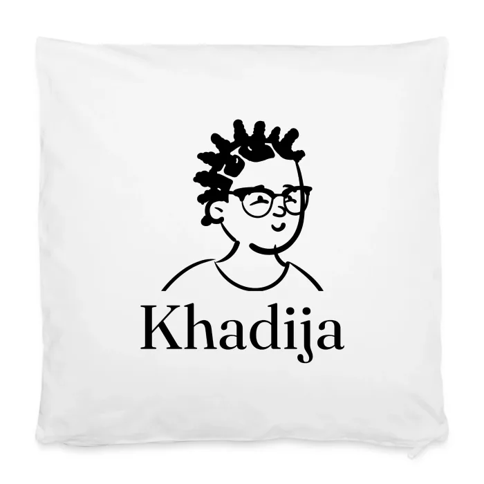 Housse de coussin personnalisée au prénom Khadija