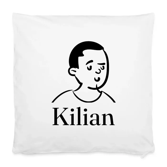Housse de coussin personnalisée au prénom Kilian