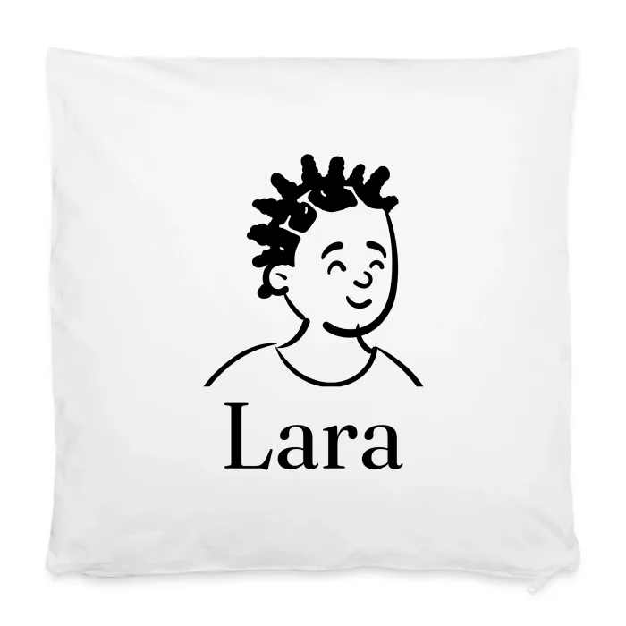Housse de coussin personnalisée au prénom Lara