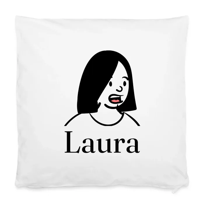 Housse de coussin personnalisée au prénom Laura