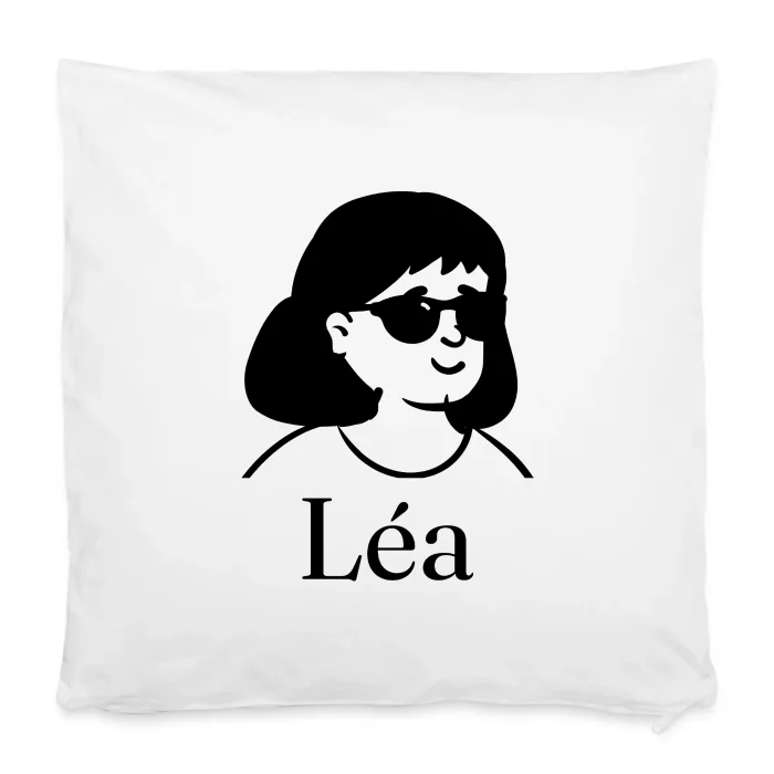 Housse de coussin personnalisée au prénom Léa