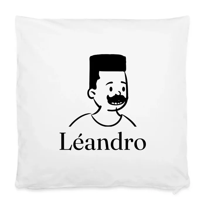 Housse de coussin personnalisée au prénom Léandro