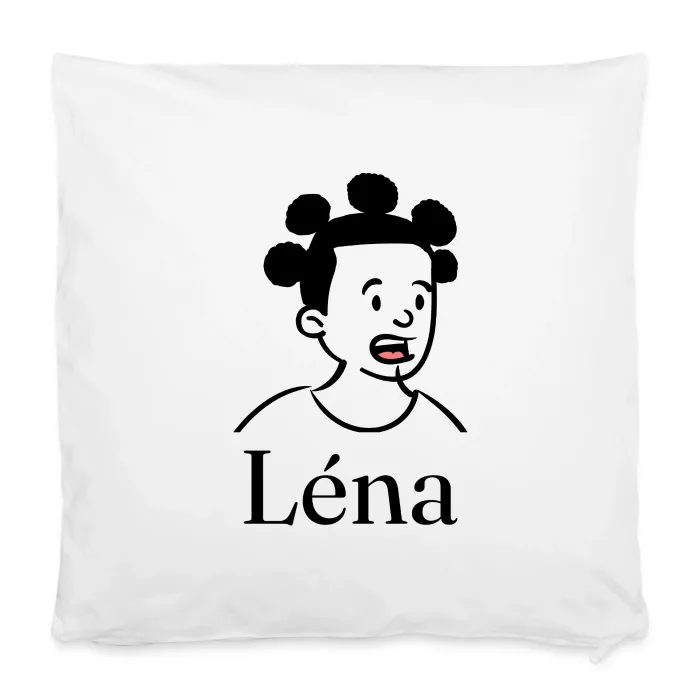Housse de coussin personnalisée au prénom Léna