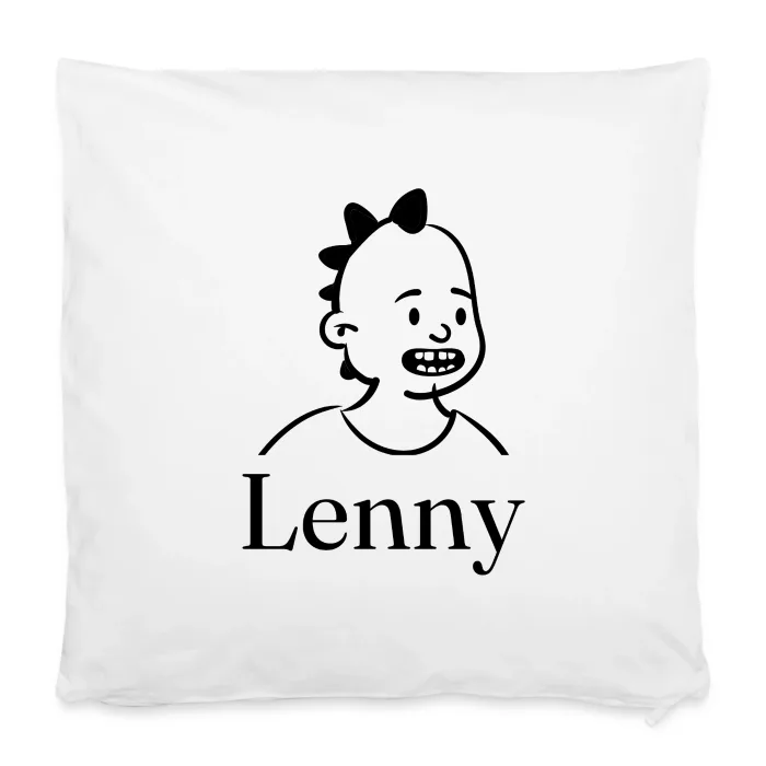 Housse de coussin personnalisée au prénom Lenny