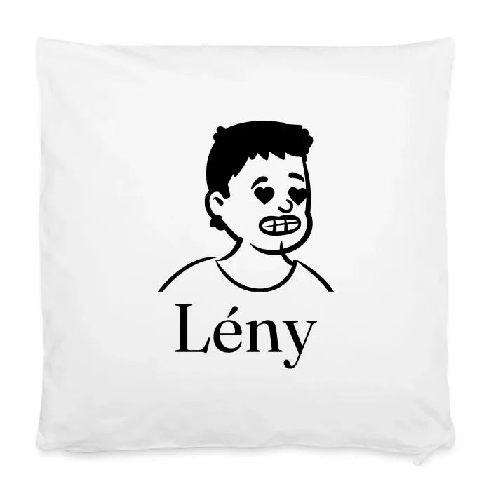 Housse de coussin personnalisée au prénom Lény