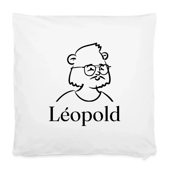 Housse de coussin personnalisée au prénom Léopold