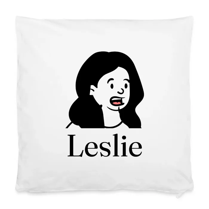 Housse de coussin personnalisée au prénom Leslie