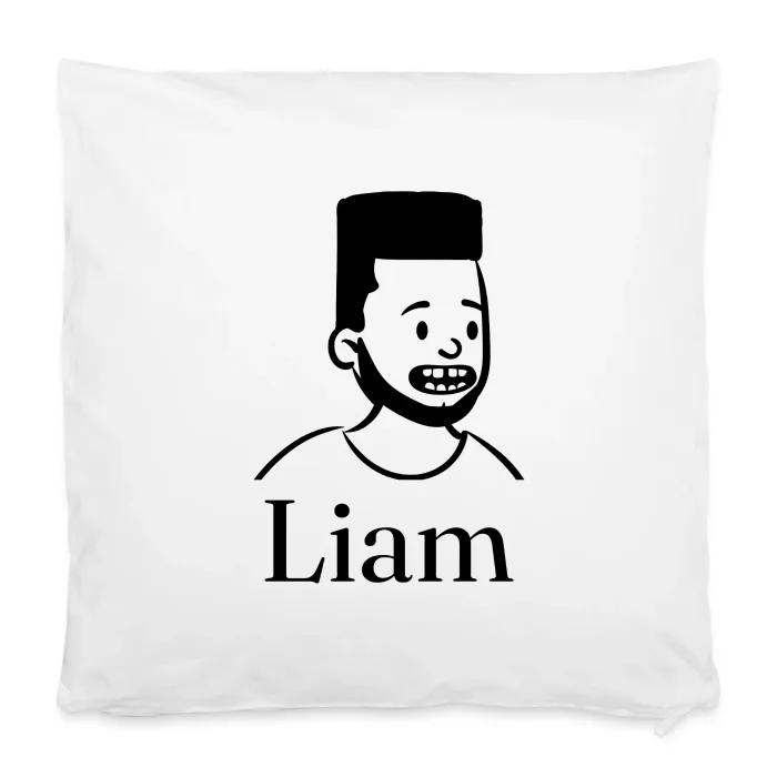 Housse de coussin personnalisée au prénom Liam