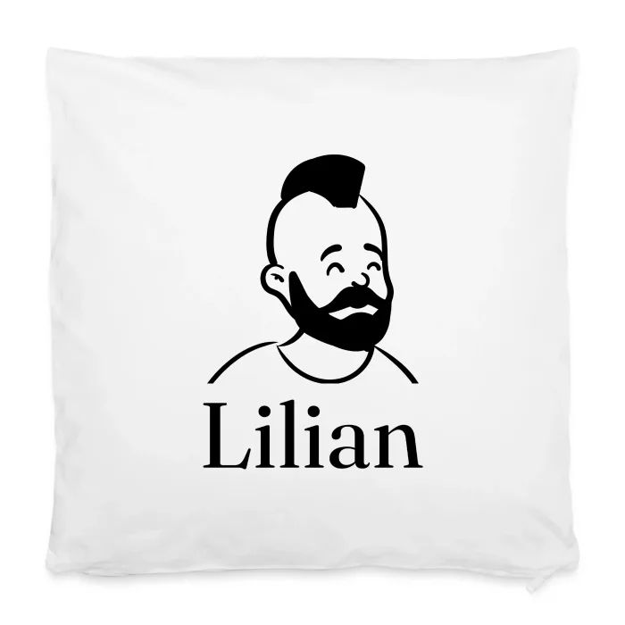 Housse de coussin personnalisée au prénom Lilian