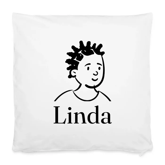 Housse de coussin personnalisée au prénom Linda