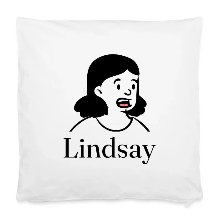 Housse de coussin personnalisée au prénom Lindsay