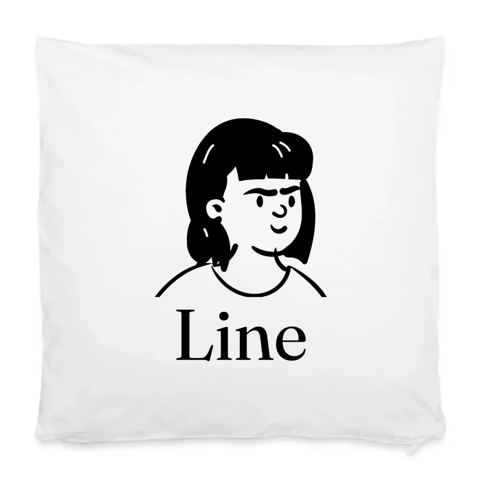 Housse de coussin personnalisée au prénom Line