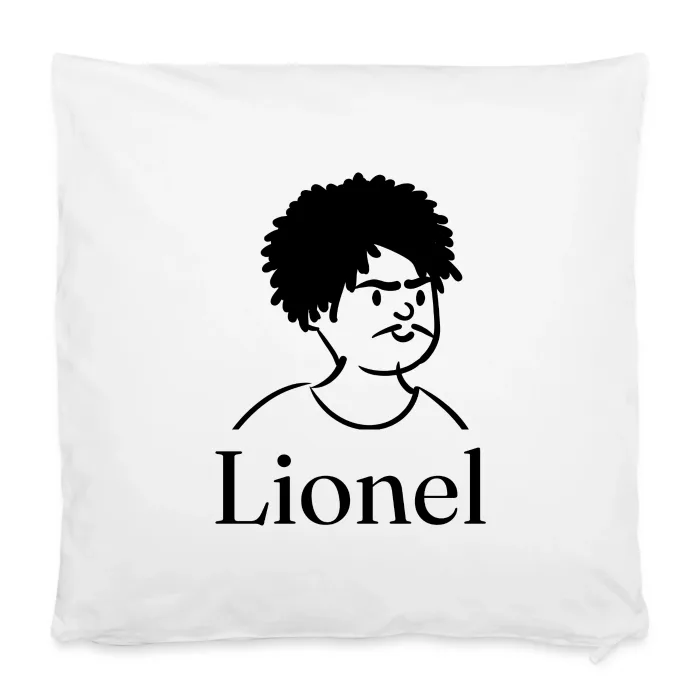 Housse de coussin personnalisée au prénom Lionel