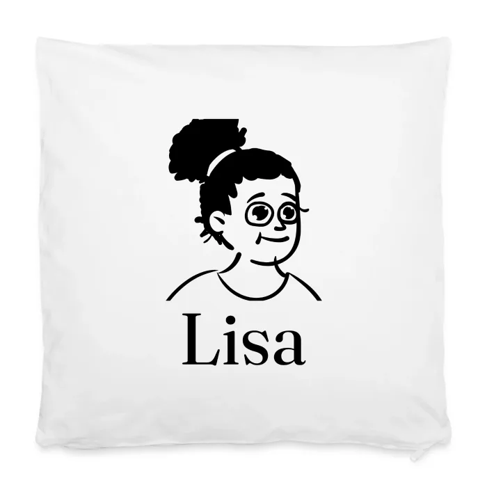 Housse de coussin personnalisée au prénom Lisa